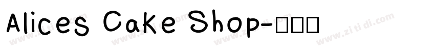 Alices Cake Shop字体转换
